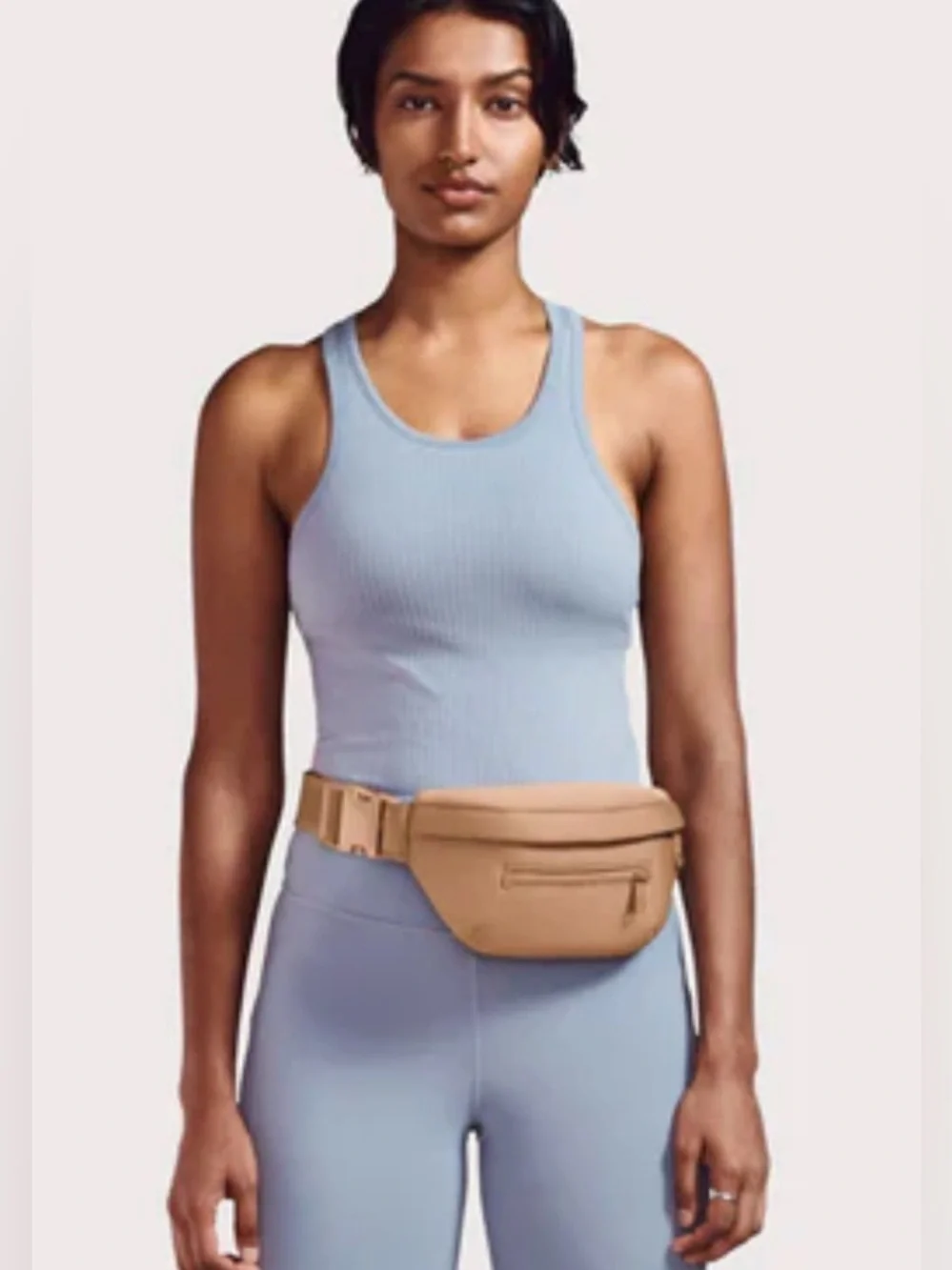 Dagne Dover ace Fanny Neoprene Belt Bag in camel